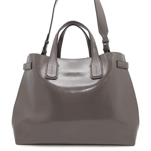 BURBERRY Gray Leather Shoulder Bag - Picture 1 of 15